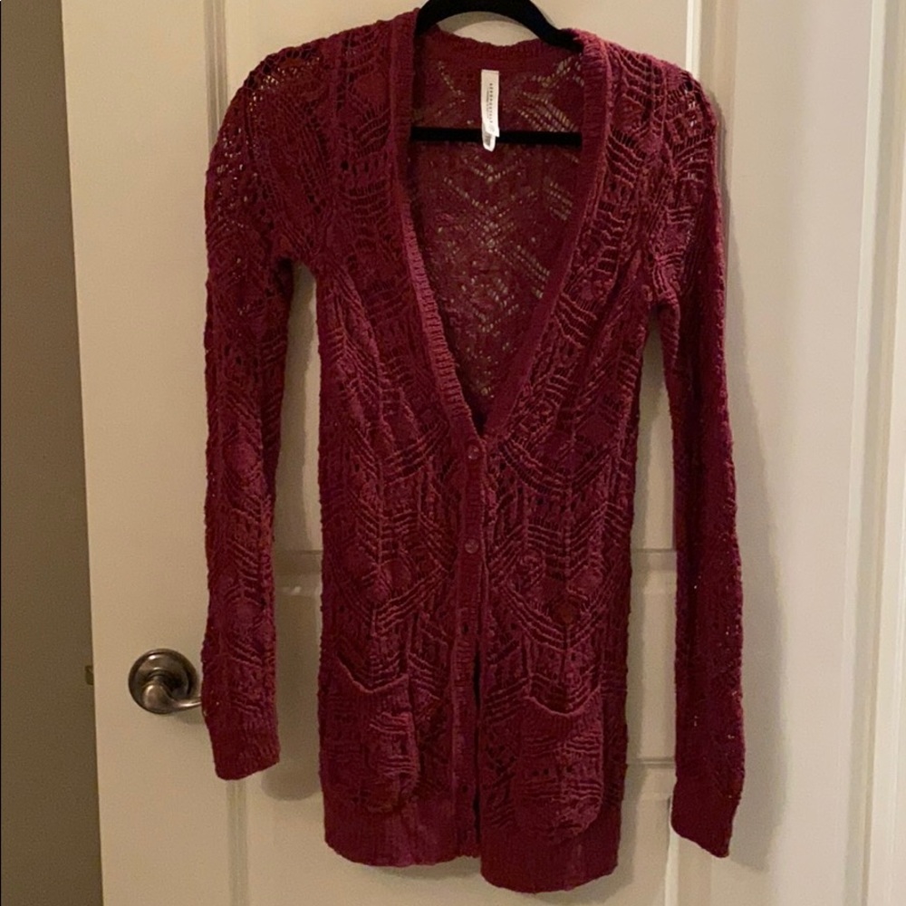 Cranberry Aeropostale Cardigan XS